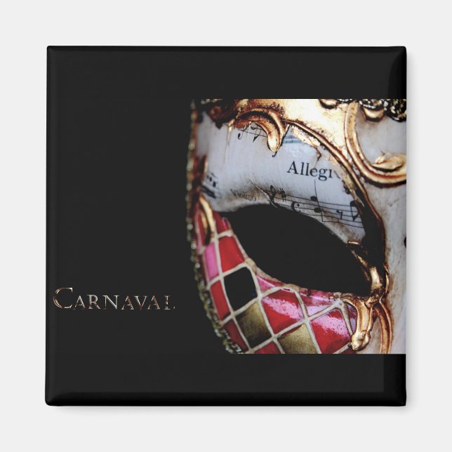 Carnaval - Italien - mask Magnet (Framsidan)