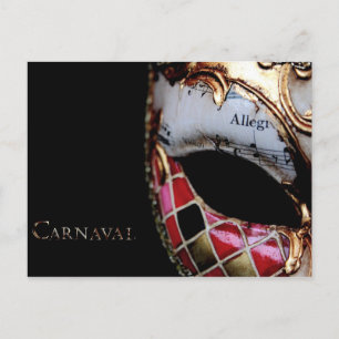 Carnaval - Italien - mask Vykort
