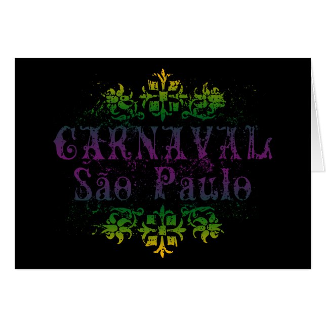 Carnaval Sao Paulo Hälsningskort (Framsidan Horizontal)