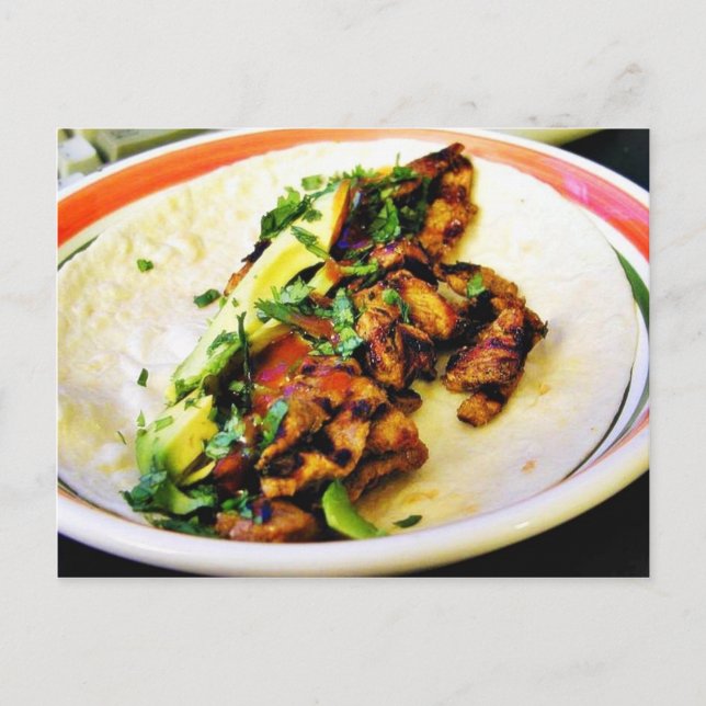 Carne Asada Tacos Vykort (Framsida)