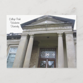 Carnegie Bibliotek, College Park, Winchester Kentu Vykort