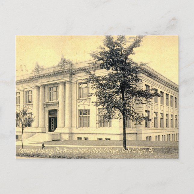 Carnegie Bibliotek, State College, Pennsylvania 19 Vykort (Framsida)