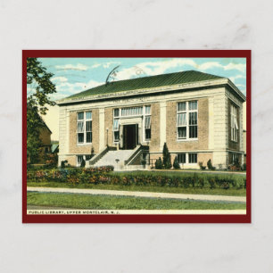 Carnegie Bibliotek, Upper Montclair NJ Vykort