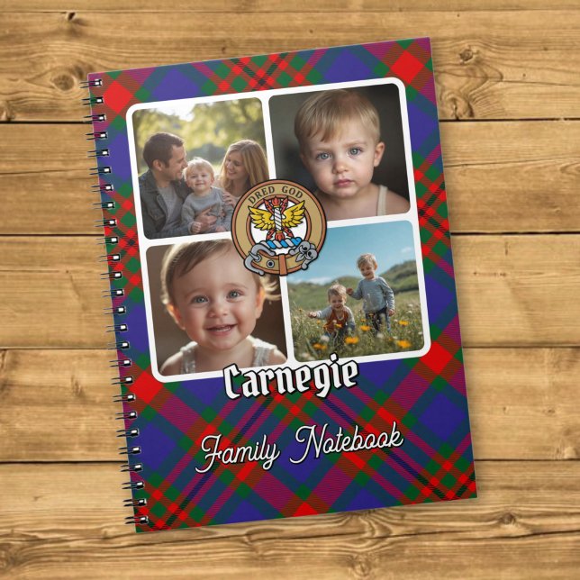 Carnegie familjefotokollage anteckningsbok (Skapare uppladdad)