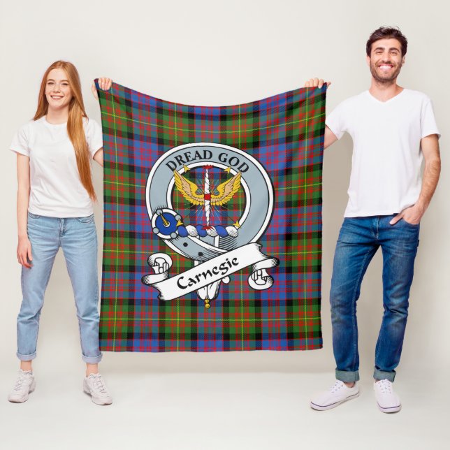 Carnegie Uråldriga Klansköld Tartan Rutig Fleecefilt (På plats)
