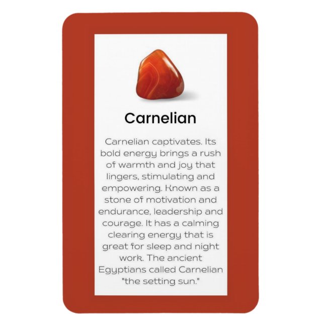 Carnelian Crystal: Jewelry Magnet Sign (Vertikal)