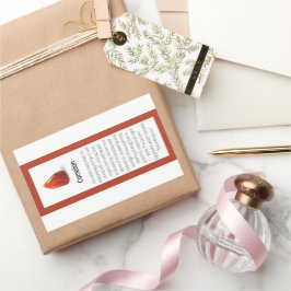 Carnelian Crystal: Judenry Paket-etikett Rektangulärt Klistermärke