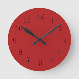 Carnelian Red Kitchen Clock Rund Klocka