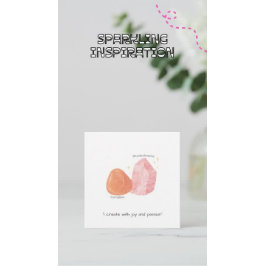 Carnelian & Rhodochrosite Affirmation Stil 2 Anteckningskort