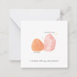 Carnelian & Rhodochrosite Affirmation Stil 2 Anteckningskort
