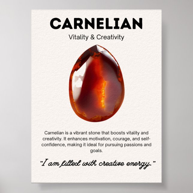 Carnelian Stone Crystal Poster (Framsidan)