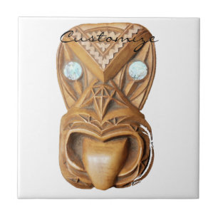 Carnerad Maori Tiki Ansikte Thunder_Cove Kakelplatta