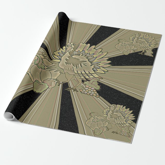 Carnerad Thanksgiving Turkiet - Presentpapper (Utrullad)