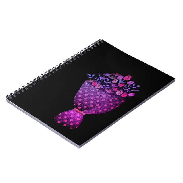 Carnet bouquet de fleurs anteckningsbok (Vänstra Sidan)