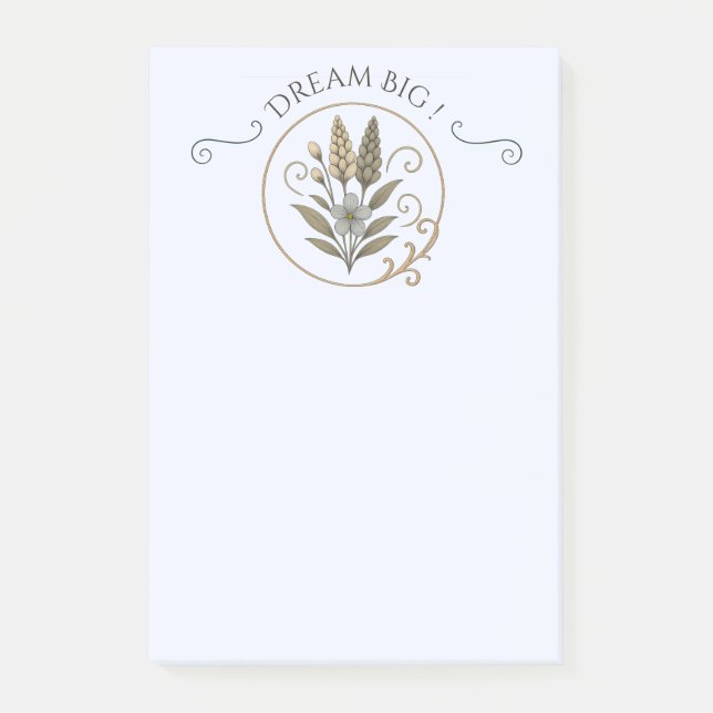 Carnet de note, bloc-notes, Dream big. Post-it Block (Framsida)