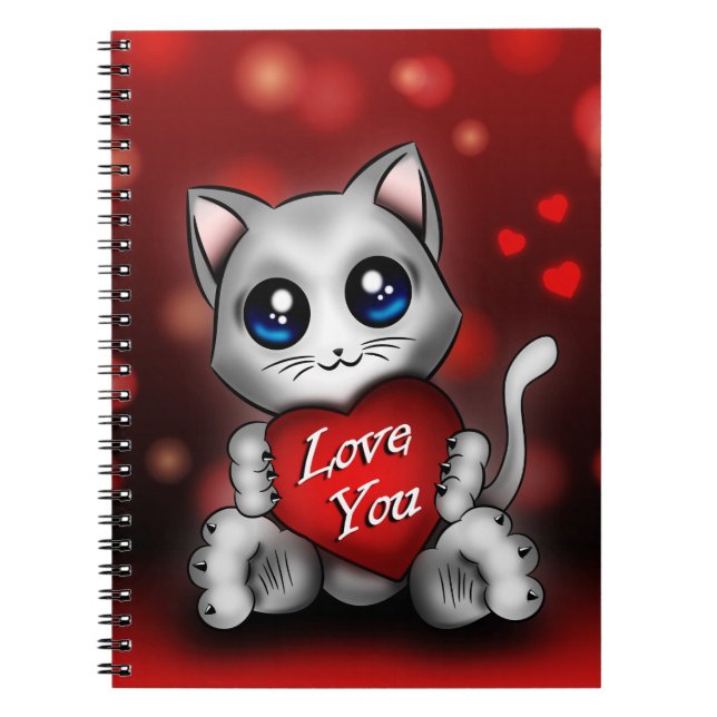 Carnet Le chaton t'aime Anteckningsbok (Framsidan)