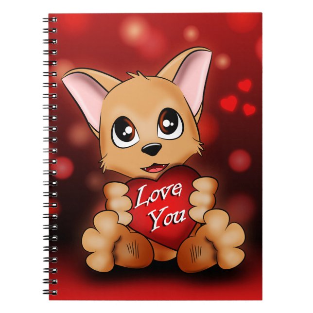 Carnet Le chiot t'aime Anteckningsbok (Framsidan)
