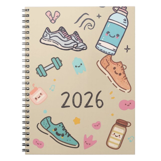 Carnet Sport 2026 – Agenda Sportif Mignon Anteckningsbok (Framsidan)