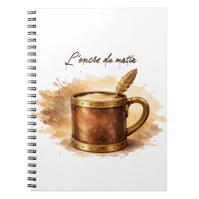 Carnet Tasse l'encre du matin Anteckningsbok (Framsidan)
