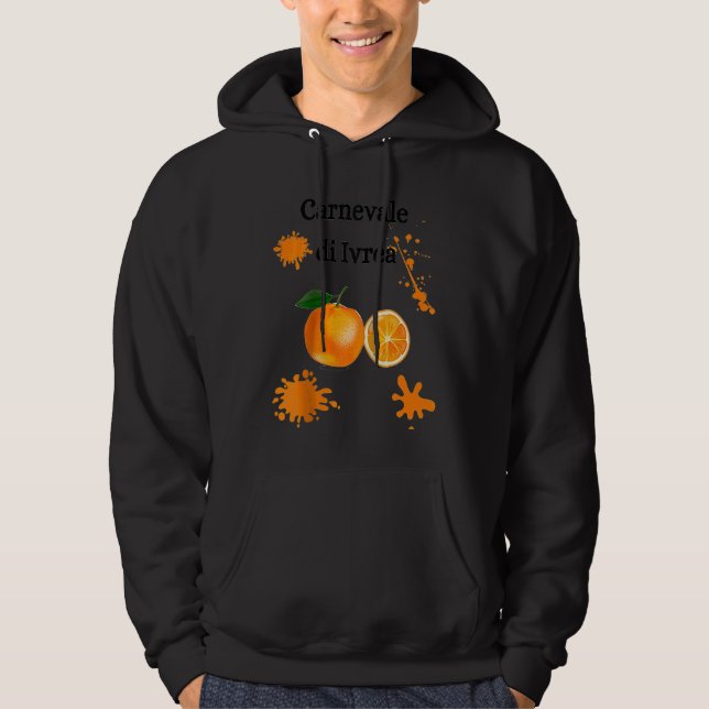 Carnevale di Ivrea Orange Festival Carnival Italy  Hoodie (Framsida)