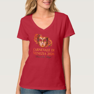 Carnevale Di Venezia 2026 - Venetiansk Mask T-Shir T Shirt