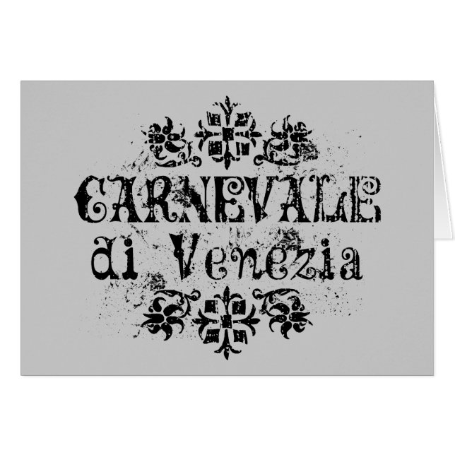 Carnevale di Venezia Hälsningskort (Framsidan Horizontal)
