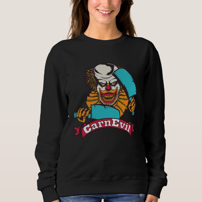 CarnEvil  Horror Creepy Scary Halloween Clown T Shirt (Framsida)