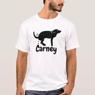 Carney Hund Pooping (svart logotyp) T Shirt
