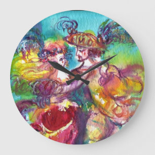 CARNIVÅ DANCE Venetian maskerad Boll Stor Klocka