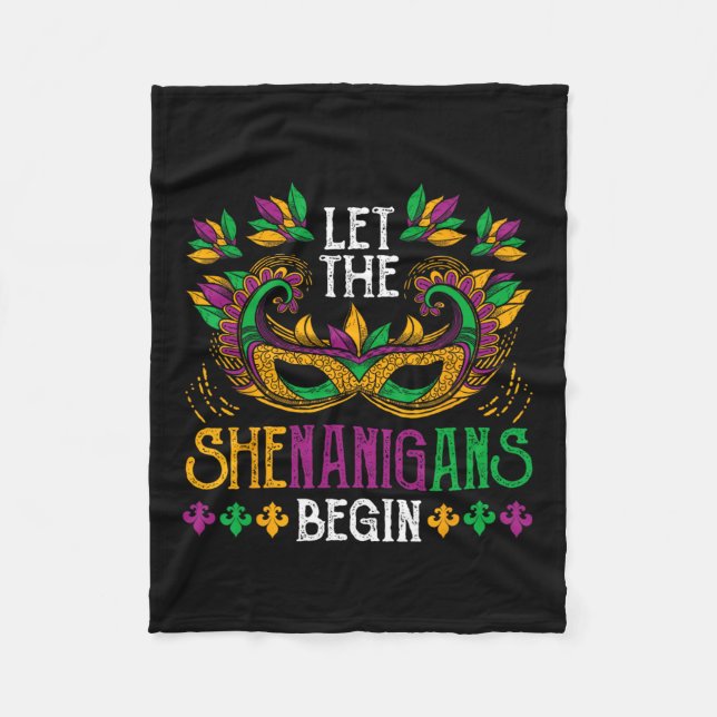 Carnival Älskare Gift Idea Firande Mardi Gras Fleecefilt (Framsidan)