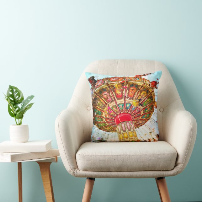 Carnival Amusement Park Swing Ride Bold Simple Kudde (Stol)