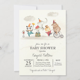 Carnival Baby Shower, vintage carnival Inbjudningar