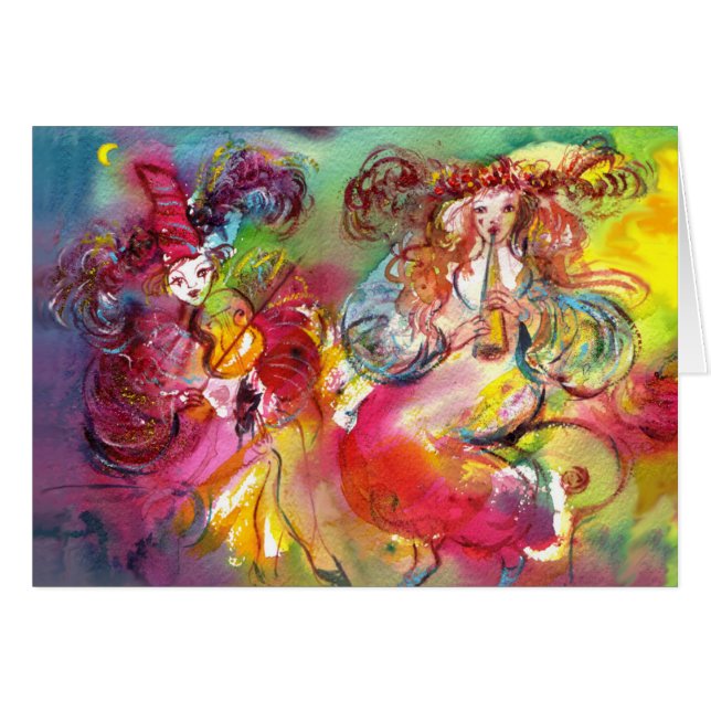 CARNIVAL BALLET / Venetian Masquerada,Dance,Music Hälsningskort (Framsidan Horizontal)