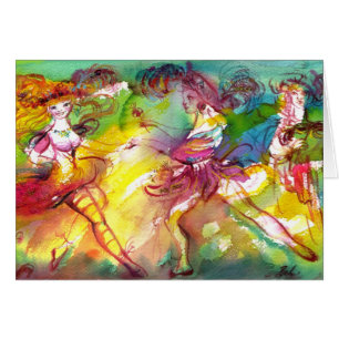 CARNIVAL BALLET / Venetian Masquerada,Dance,Music Hälsningskort