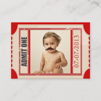 Carnival Biljett Birthday Inbjudan Knubbig Card