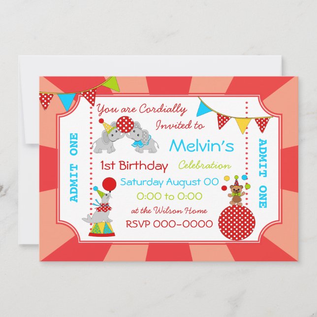 Carnival Biljett Party! Inbjudningar (Framsida)