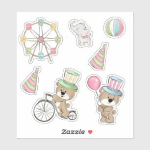 Carnival Birthday Klistermärken