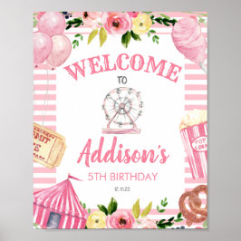 Carnival Birthday Post, Circus Välkomstskylt Poster
