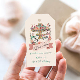 Carnival Birthday Tack Presentetikett