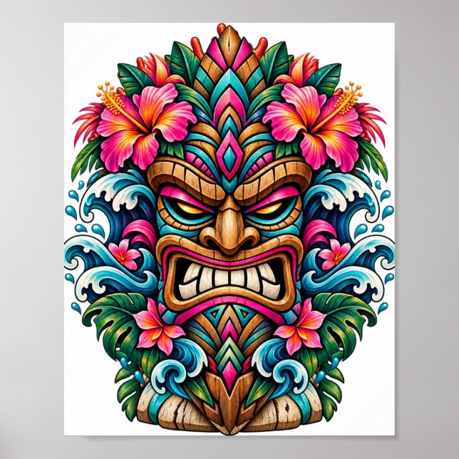 Carnival Bloom Tiki Affisch (Framsidan)