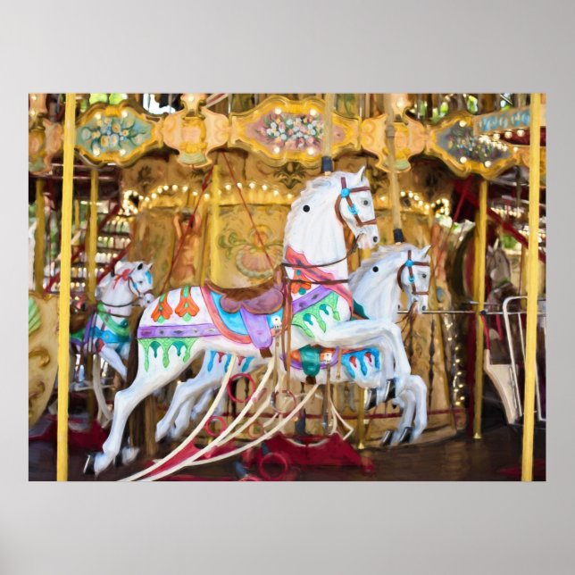 Carnival Carousel Horses Poster (Framsidan)