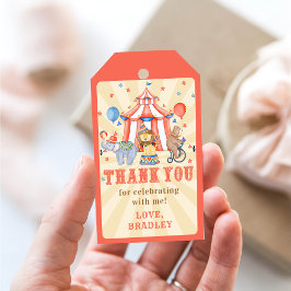 Carnival Circus & Animals Birthday Tack Presentetikett