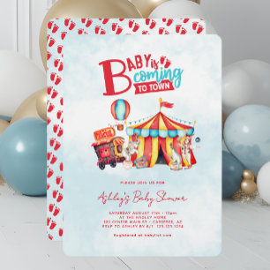 Carnival Circus Barnkalas Inbjudningar