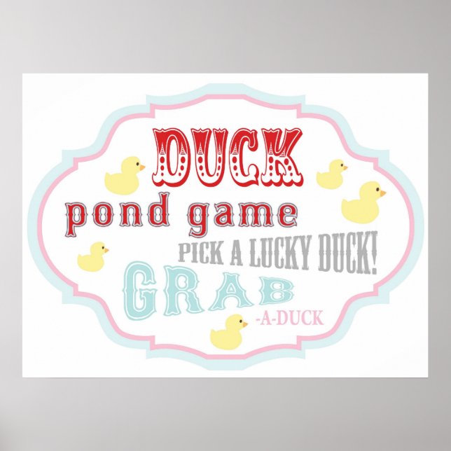 Carnival Circus Birthday, Carnival Anka Pond-skylt Poster (Framsidan)