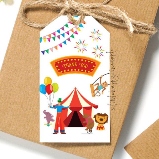 Carnival Circus Gift-Märkre Presentetikett (Skapare uppladdad)