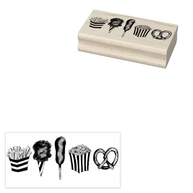 Carnival Circus State Fair Mat Födelsedagsfest Stämpel (Stämplad)