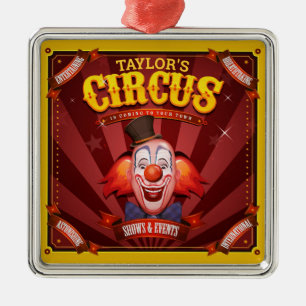 Carnival Closed ADD NAMN Big Top Family Circus Sho Julgransprydnad Metall