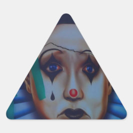 Carnival Clown Design Triangelformat Klistermärke