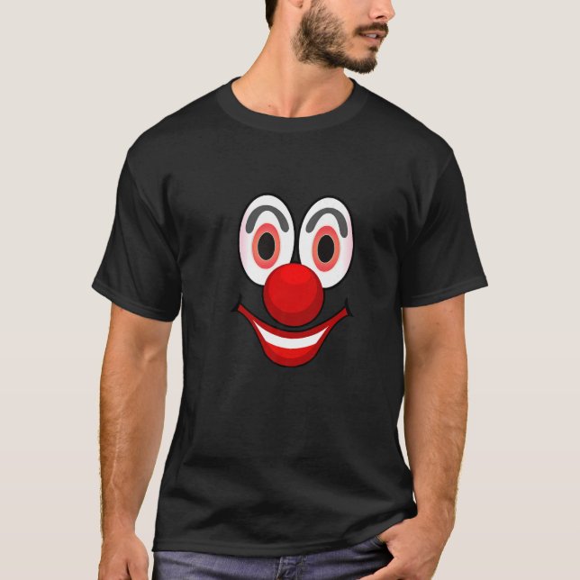 Carnival costume clown ansikte mardi gras lustig P T Shirt (Framsida)