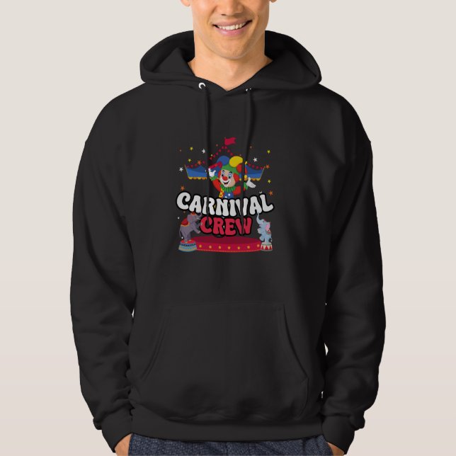Carnival Crew Funny Circus Temaparty Birth Hoodie (Framsida)